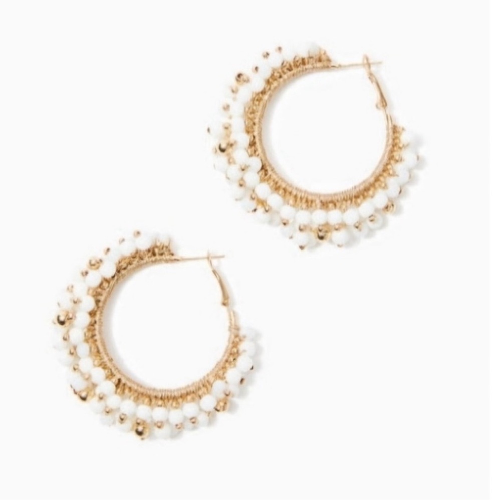 Lilly Pulitzer Beaded Hoop Earrings - Picture 2 of 10